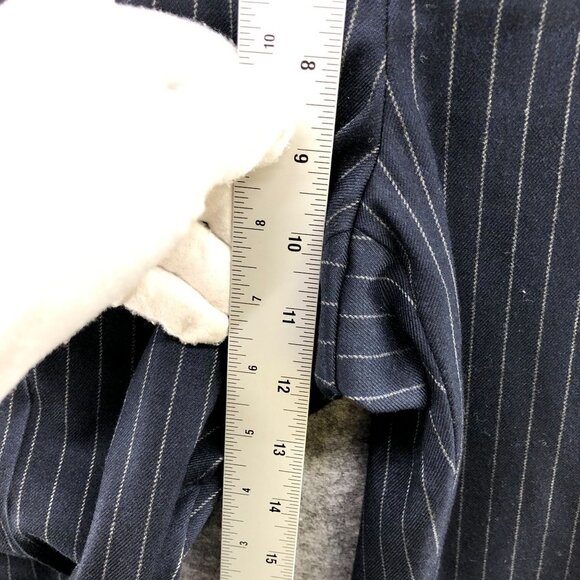 1.2.3 Paris Pinstriped Dress Pant Navy Blue Womens Size EU 40 US 10 Tapered Leg - Picture 10 of 11
